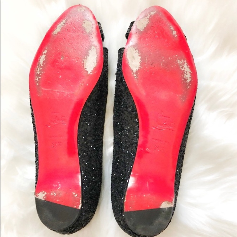 Christian Louboutin Croisette Glitter Flat Sandals - Picture 4 of 6